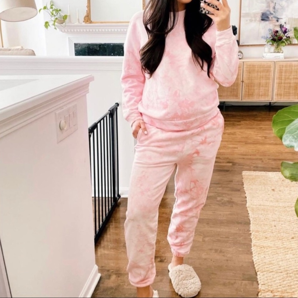 Anthropologie Pink Tie Dye Set